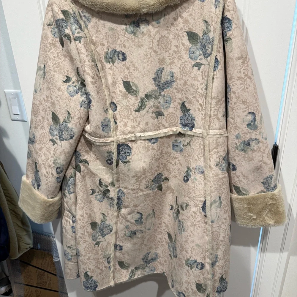 Charmonix Mid Length Faux Fur Suede Coat - Picture 8 of 10